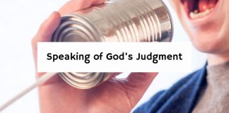 Speaking of God’s Judgment